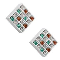 Kit 2 Suporte Porta Toalha Luiza 16 Nicho Toalheiro Multiuso branco