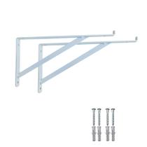 Kit 2 Suporte Prateleira Mão Francesa De Vidro 25CM