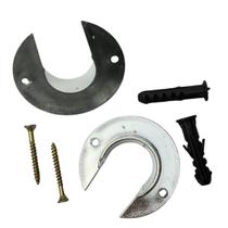 Kit 2 Suporte Roseta Flange Para Varão Cortina 28mm Kit 2 Suporte Roseta Flange Para Varão Cortina 28mm