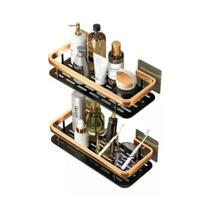 kit 2 Suporte Shampoo Sabonete Banheiro Adesivo Parede Não Precisa furação Luxo