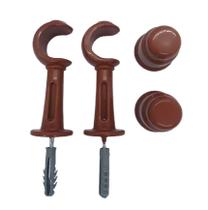 Kit 2 Suporte Simples 19mm Plastico Para Cortina Kit 2 Suporte Simples 19mm Plastico Para Cortina