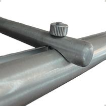 Kit 2 Suporte Varão Suiço Wave Palito 19 E 28mm Alumínio Fita deslizante Suisso instalação