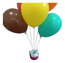 Kit 2 Suportes Balão 5 Hastes Varetas Cachepot Festa Bexiga Kit 2 Suportes Balão 5 Hastes Varetas Cachepot Festa Bexiga