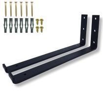 Kit 2 Suportes De Parede Aço Reforçado 30cm Formato L Para Prateleira Mão Francesa