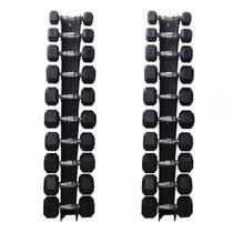 Kit 2 Suportes de Parede para 10 Halteres + Halteres 1 a 10kg (Pares) Kit 2 Suportes de Parede para 10 Halteres + Halteres 1 a 10kg (Pares)