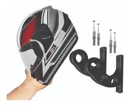 Kit 2 Suportes De Parede Para Capacetes Vermelho