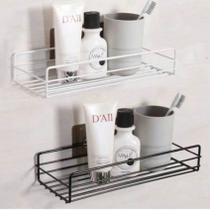 KIT 2 Suportes de Prateleira adesiva Para Banheiro e Cozinha KIT 2 Suportes de Prateleira adesiva Para Banheiro e Cozinha