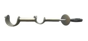 Kit 2 suportes duplo alongado para varão 28/19mm - fosco