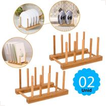 kit 2 Suportes Escorredor Louças Pratos 4 Divisões Display Bambu Multiuso Lindo para Sua Mesa Posta kit 2 Suportes Escorredor Louças Pratos 4 Divisões Display Bambu Multiuso Lindo para Sua Mesa Posta