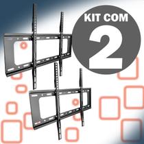Kit 2 Suportes Fixos de Parede para TV 40 a 80 Universal até 75kg