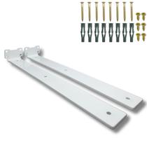 Kit 2 Suportes Mão Francesa 40cm Fixação De Parede Para Prateleira Acabamento Moderno Aço