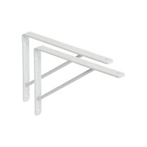 Kit 2 Suportes Mão Francesa Branco 35cm - Alumark