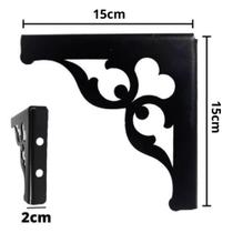 Kit 2 Suportes Mão Francesa Estilo Industrial 15x15cm Kit 2 Suportes Mão Francesa Estilo Industrial 15x15cm