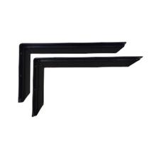 Kit 2 Suportes Mão Francesa Reforçada 30 Cm na Cor Preta