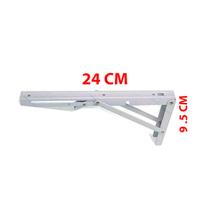 Kit 2 Suportes Mão Francesas 19cmx9,5cm Dobrável com trava Durável BomvINIK Rolamento de Carga Kit 2 Suportes Mão Francesas 19cmx9,5cm Dobrável com trava Durável BomvINIK Rolamento de Carga