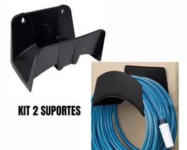 Kit 2 Suportes Organizador Para Mangueira de Jardim Preto Kit 2 Suportes Organizador Para Mangueira de Jardim Preto