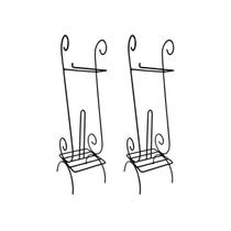 Kit 2 Suportes Papel Higiênico De Chão Em Ferro Cor Preto Com Capacidade Para 3 Rolos