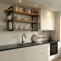 Kit 2 Suportes Para Prateleira Parede/Teto 70x30cm - Estilo Industrial