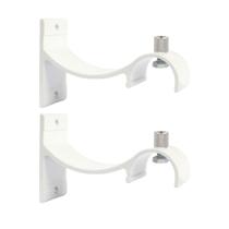 Kit 2 Suportes Para Varão Wave Alumínio Perfil Invertido 19mm