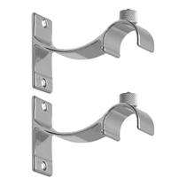 KIT 2 Suportes Para Varão Wave Alumínio Perfil Invertido 19mm