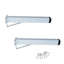 Kit 2 Suportes Parafusar Pia Balcão 40cm Branco 120kg + kit Instalação