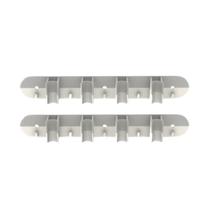 KIT 2 Suportes Porta Vassoura Rodo Parede C/ 4 Encaixes 5 Ganchos Cada Suporte Micromax