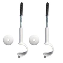 Kit 2 suportes simples para varão comum 19mm - branco