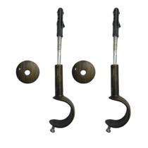 Kit 2 suportes simples para varão comum 19mm - ouro velho