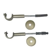 Kit 2 suportes simples para varão comum 28mm - fosco/titânio Kit 2 suportes simples para varão comum 28mm - fosco/titânio