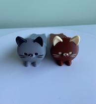 Kit 2 Suportes Trava Porta Gatinho Aparador Peso Cunha Calço Divertido Plástico Impressão 3D