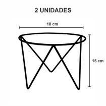 Kit 2 Suportes tripé para vaso de plantas 18x15cm em Ferro Artesanal Kit 2 Suportes tripé para vaso de plantas 18x15cm em Ferro Artesanal