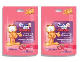 Kit 2 Supra C Kids Suplemento de Vitamina C Para Crianças em Goma Sabor Morango 30 Unidades Kit 2 Supra C Kids Suplemento de Vitamina C Para Crianças em Goma Sabor Morango 30 Unidades