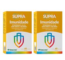 Kit 2 Supra Imunidade Vitaminas, Zinco E Selênio 60 Capsulas Kit 2 Supra Imunidade Vitaminas, Zinco E Selênio 60 Capsulas