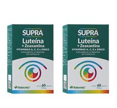 Kit 2 Supra Luteina + Zeaxantina Vit A, C, E E Zinco 60 Capsulas - Herbamed