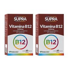 Kit 2 Supra Vitamina B12 60 Cápsulas - Herbamed Kit 2 Supra Vitamina B12 60 Cápsulas - Herbamed