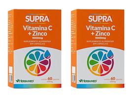 Kit 2 Supra Vitamina C + Zinco 60 Cápsulas - Herbamed Kit 2 Supra Vitamina C + Zinco 60 Cápsulas - Herbamed