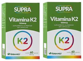 Kit 2 Supra Vitamina K2 60 Cápsulas - Herbamed