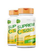 Kit 2 Suprem C 500 Vitamina C 500mg + Zinco 7mg Unilife 60 cápsulas Kit 2 Suprem C 500 Vitamina C 500mg + Zinco 7mg Unilife 60 cápsulas