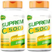Kit 2 Suprem C 500 Vitamina C + Zinco Unilife 60 cápsulas