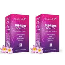 Kit 2 Supreme Beauty Biotina Hialurônico Zibco Silício PuraVida
