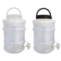 Kit 2 Suqueira Comum De Plástico Com Capacidade Para 5 Litros Porta Sabão Líquido Amaciante Com Torneirinha