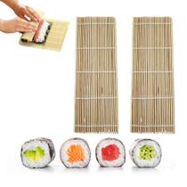 Kit 2 Sushi Mat Esteira Para Sushi Sudare Quadrado Bambu Comida Japonesa