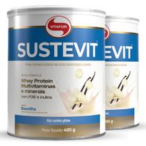 Kit 2 Sustevit Whey Protein Vitafor sabor Baunilha 400g