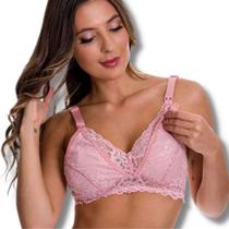 Kit 2 Sutiã Amamentação Bojo Renda Soutien De Amamentar Top