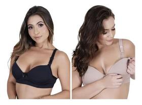 Kit 2 Sutiã Amamentação Com Bojo Básico Soutien Sutian Kit 2 Sutiã Amamentação Com Bojo Básico Soutien Sutian