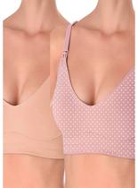 Kit/2 Sutiã Amamentação Love Secret 42102 Classic E Top Algodão T. 42/52