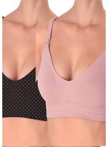 Kit/2 Sutiã Amamentação Love Secret 42102 Classic E Top Algodão T. 42/52