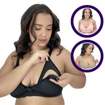Kit 2 Sutiã Amamentação Plus Size Gestante Reforçado Confortável Kit 2 Sutiã Amamentação Plus Size Gestante Reforçado Confortável