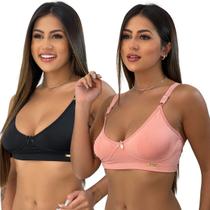 Kit 2 Sutiã Basico Conforto Sem Bojo Charme Delas