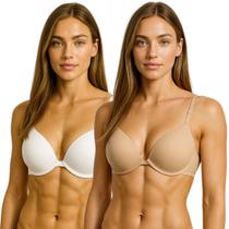 Kit 2 Sutiã Com Bojo e Aro Delrio Sensitive Alças Reguláveis Microfibra Kit 2 Sutiã Com Bojo e Aro Delrio Sensitive Alças Reguláveis Microfibra